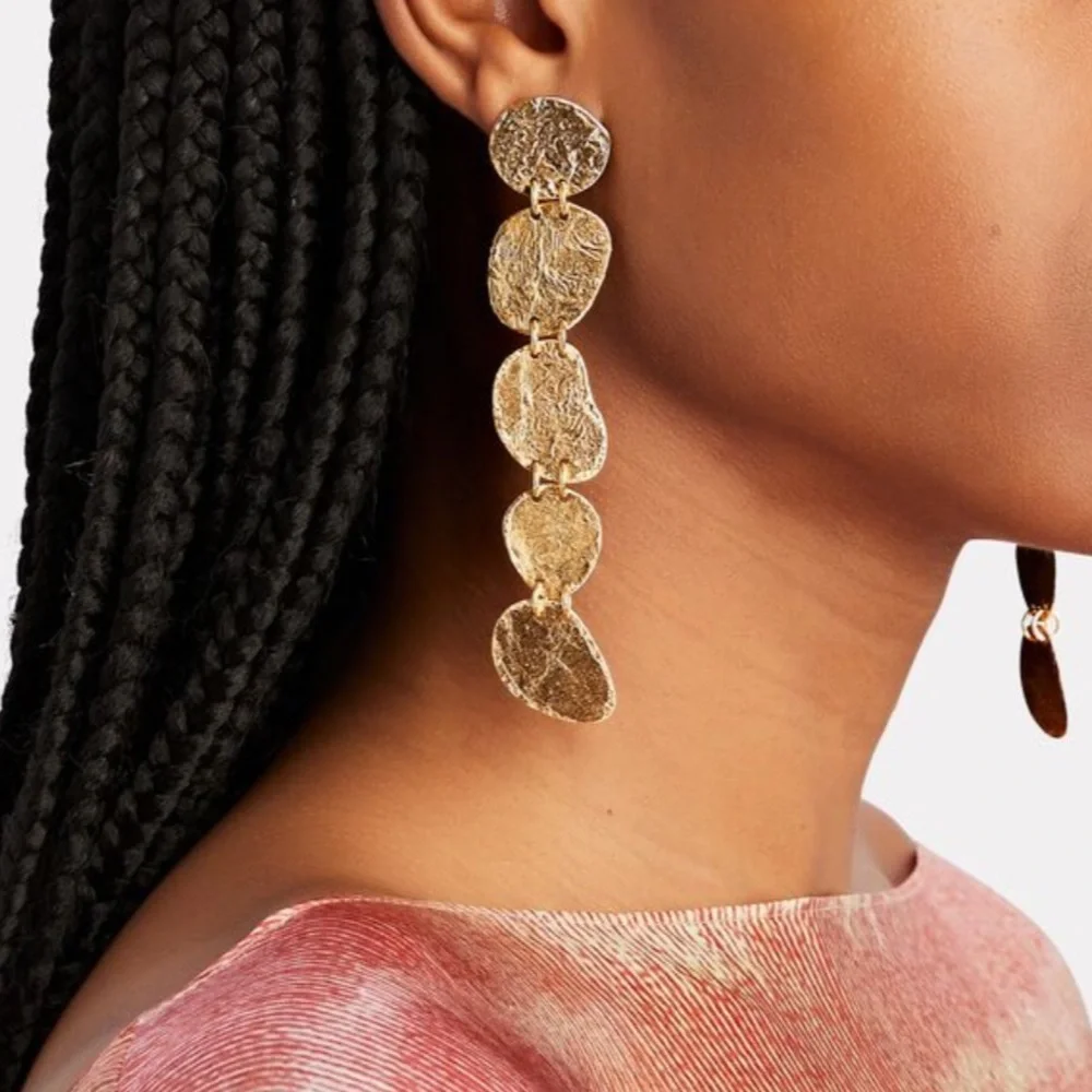 🌺🎉HP🎉🌺 NWT Cult Gaia Nidia Gold Earrings - Picture 8 of 16